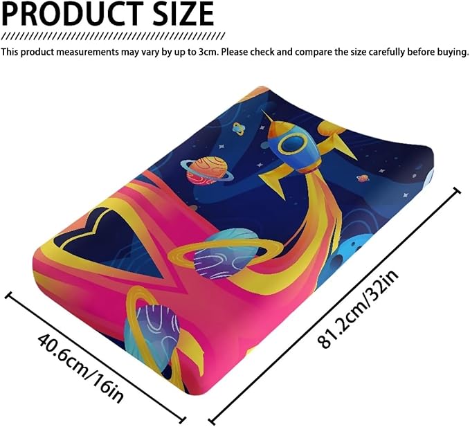 Rocket Changing Pad Covers Durable Baby Change Table Covers Stretchy Change Sheet Fit for Most Rectangular Change Pad Easy to Clean