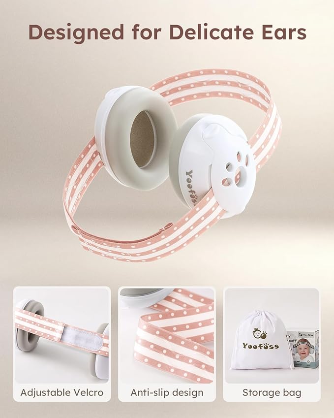 Yoofoss Baby Ear Muffs Noise Protection for Infants Up to 36 Months - Noise Cancelling Headphones for Ear Protection