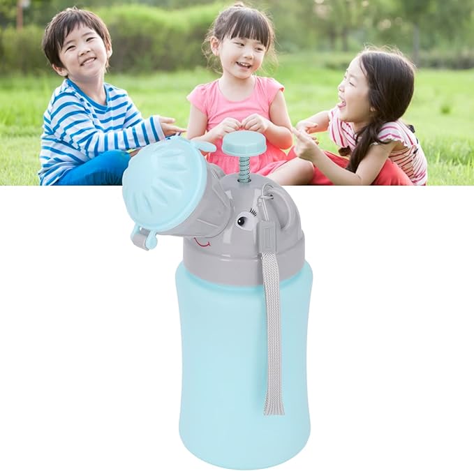 SUNGOOYUE Children Urinal Cup, Lightweight Portable Emergency Urinal Potty Toilet Pee Training Cup for Baby Toddlers (Blue for Boy)