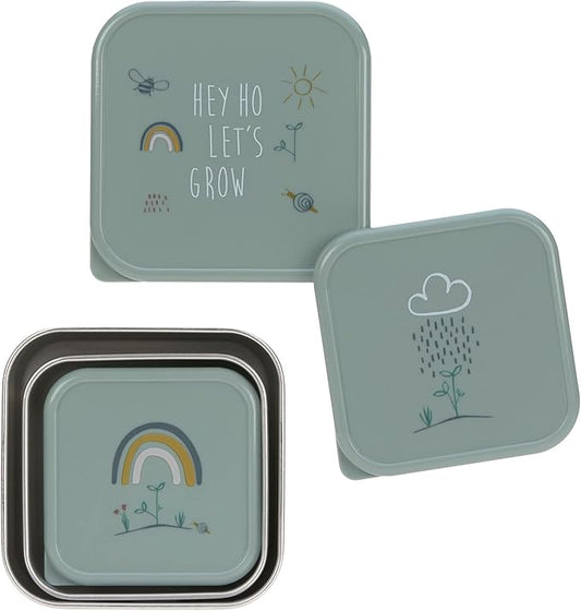 LÄSSIG Garden Explorer Snack Box Set of 3 Stainless Steel