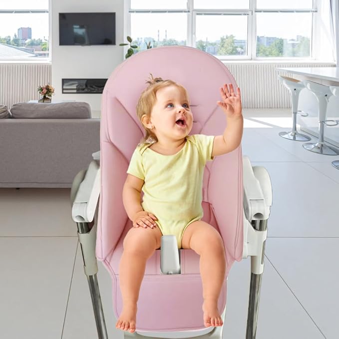 Surakey Baby High Chair Seat Cushion Liner Mat Pad Cover Breathable High Chair Cover for Baby Seat Cushion Dining Chair Pad, Peach