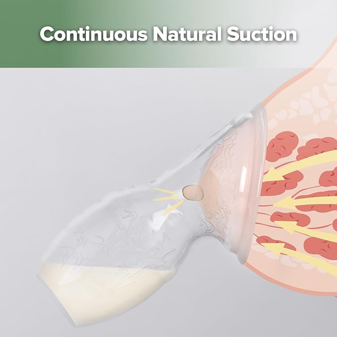 haakaa 100 ml Silicone Breast Pump with Lid, Transparent Manual Breast Pump, Healthy and Harmless, Save Every Drop of Breast Milk