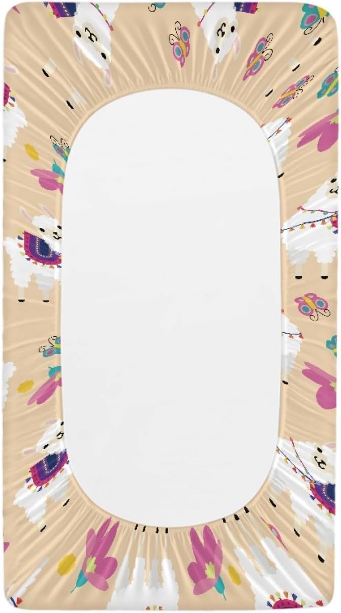 GOSTONG Alpaca Llama Printed Baby Changing Pad Covers for Girls and Boys Comfortable Machine Washable Elastic Diaper Table Cover Baby Home Gifts