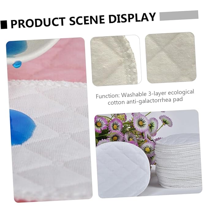 20pcs Washable Breastfeeding Pads Nursing Essentials for Sensitive Skin Feeding Pads for Lactating Mothers Soft Breathable Milk Savers