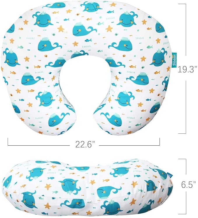 Biloban Nursing Pillow Cover 2 Pack for Breastfeeding Pillow, Ultra Soft and Cozy Nursing Slipcovers, Snug Fits Boppy Pillow, Perfect Choice for Mom