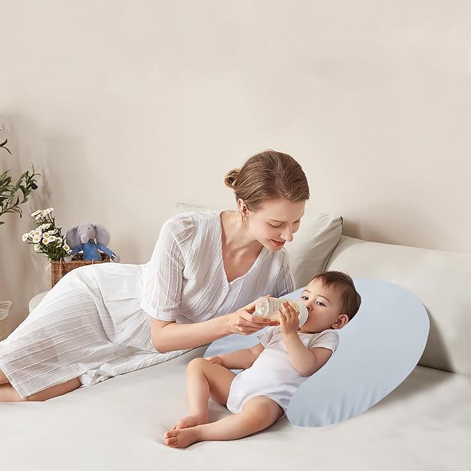 Winmany Baby Waterproof Nursing Pillow Cover Newborn Breastfeeding Pillowcase Soft Replaceable Slipcover for Boys and Girls