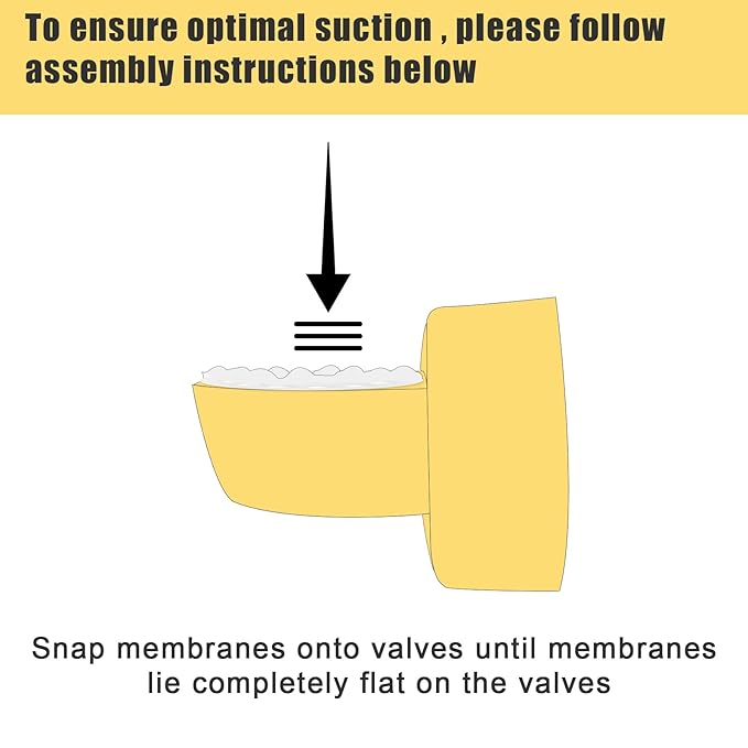 8pcs Silicone Membrane Replacement for Medela, BPA Free Breast Pump Parts Spare Hand Accessories for Manual and Electric Style Valves Breast Pump Kit (White)