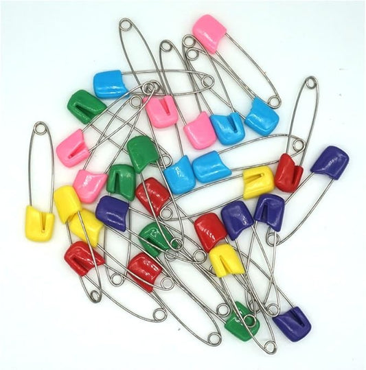 Baby Safety Pins Secure Clips for Fastening Baby Clothes Diaper Napkins 50pcs 60PCS 30PCS (Corlorful, 30 pcs)