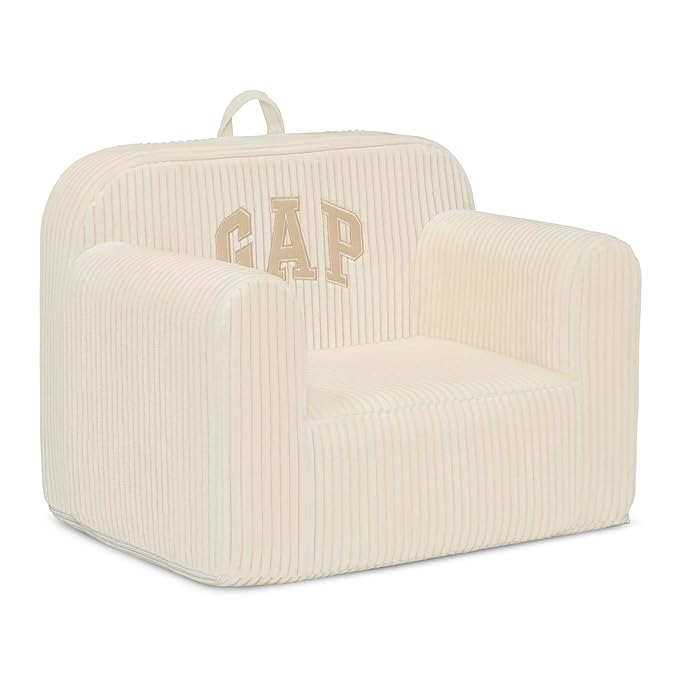 babyGap by Delta Children Ribbed Velour Chairs - Greenguard Gold Certified, Beige