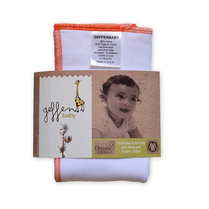 Geffen Baby Extra Small Jersey Prefolds - 100% Cotton | 6-7 oz Absorbency | Ideal for Newborns | 12.5"x13.5" Before Washing