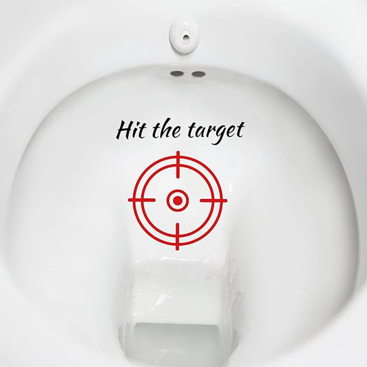 TESWEY 10PCS Toilet Target Aiming Stickers, Multicolor Target Design for Toilet Training, Bathroom & Restroom