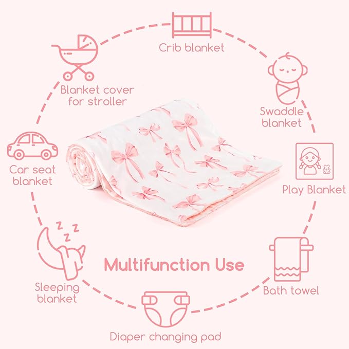 Nursing Pillow Cover & Baby Blanket 40 x 30 inch