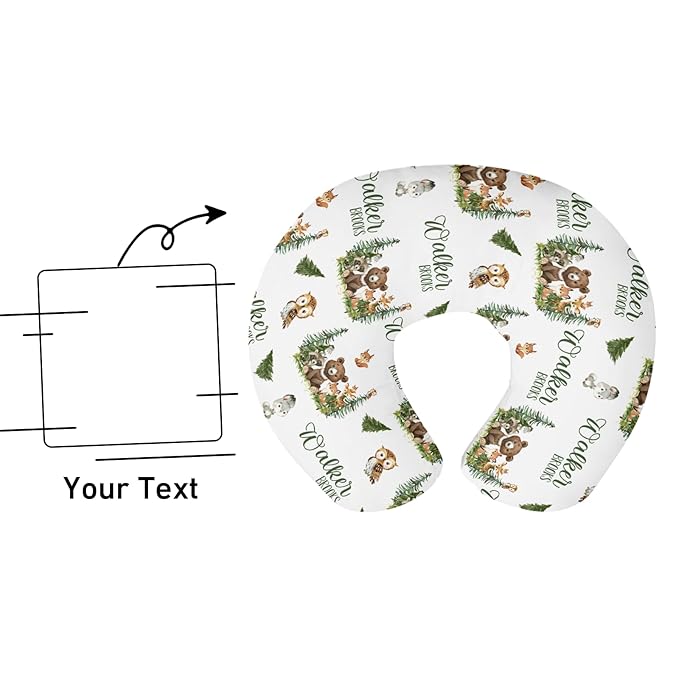 Dyoart Baby Nursing Pillow Cover,Personalized Name Soft Nursing Covers,Breastfeeding Pillow Slipcover for Bottle Feeding,Gifts for Infant,Dinosaur(one Size)
