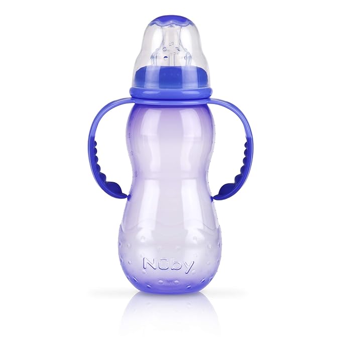 Nuby Non-Drip 3-Stage Grow Nurser, Colors May Vary, 11 Oz