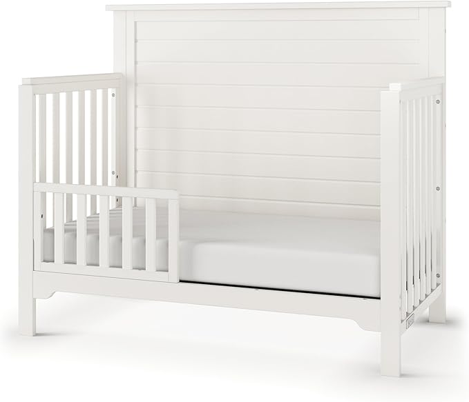 Child Craft Toddler Guard Rail Converts Calder, Woodland, and Farmhouse Cribs into Toddler Bed, Made of Pinewood, Baby Safe Non-Toxic Finish (Brushed Cotton)