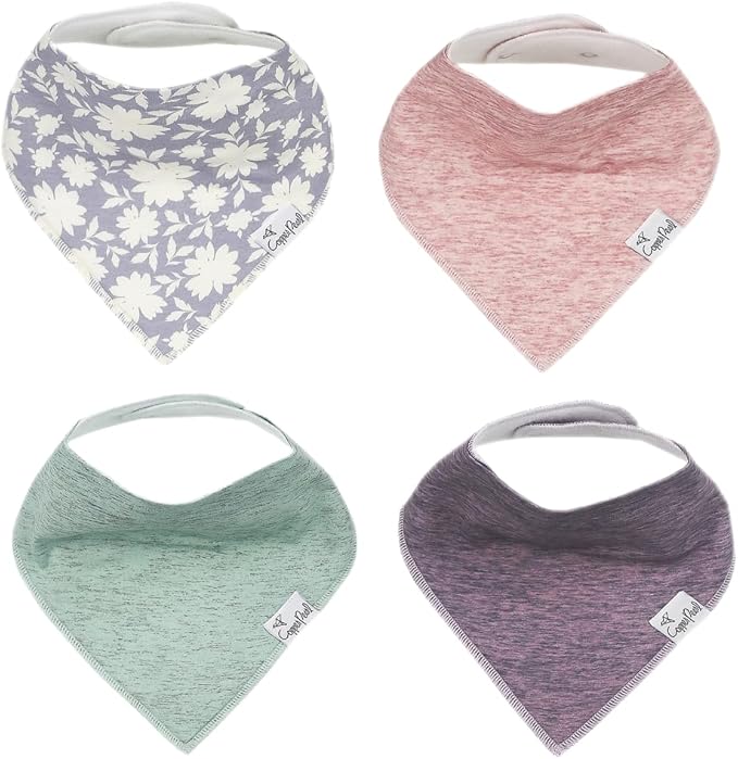 Copper Pearl Baby Bandana Bibs, 4 Pack