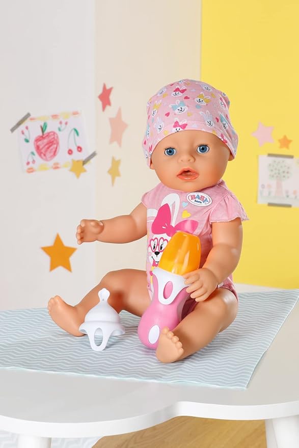 Zapf Creation 832493 Baby Born Interact. Flasche&Löffel 43cm