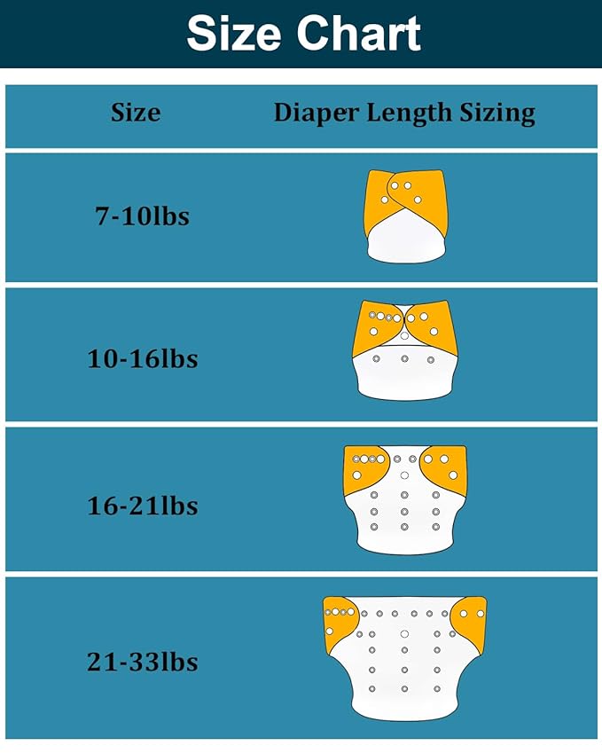 babygoal Cloth Diaper Covers 6 Pack with Wet Bag for Fitted Diapers and Prefolds with Double Gussets, Adjustable and Reusable for Baby Boys