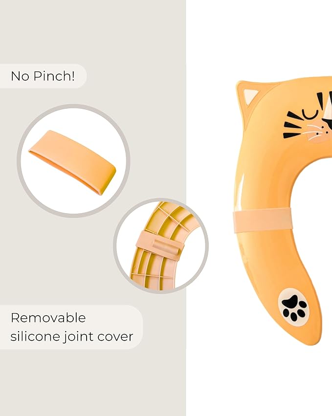 Hippypotamus Travel Potty Seat for Toddler - Folding Potty Training Seat - Portable Toilet Seat Cover for Baby & Kids (ORANGE Tiger)