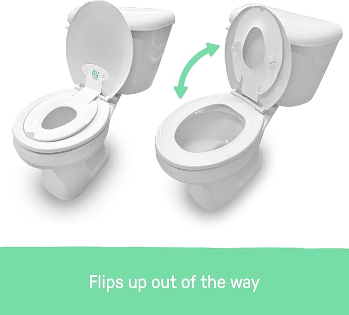 Ingenuity: ity by Ingenuity Flip & Sit Potty Seat 2pk (White) – Easy to Set Up & Remove Potty Training Seat That Attaches to Adult Toilet Seat