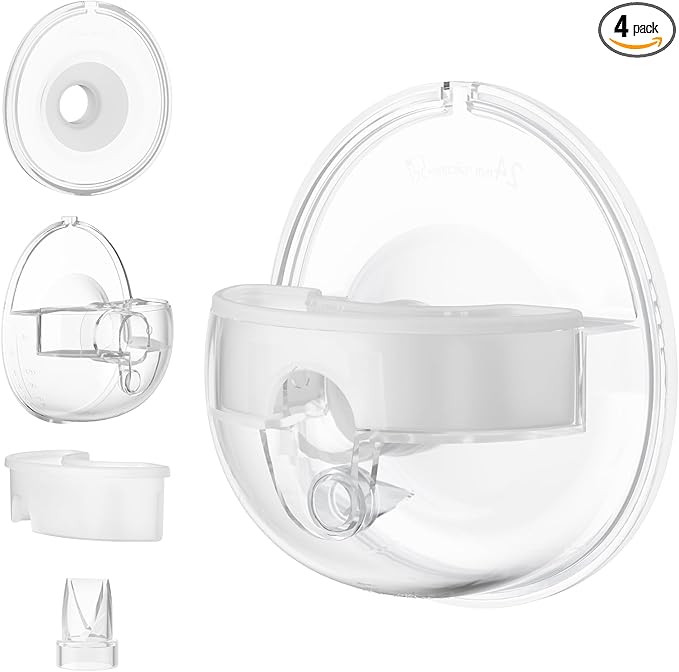 Paruu P16 Replacement Full Set Collector Cup, Only Compatible with P16 Wearable Breast Pump (150ml, 24mm Flange), Original Accessories, 1 Set