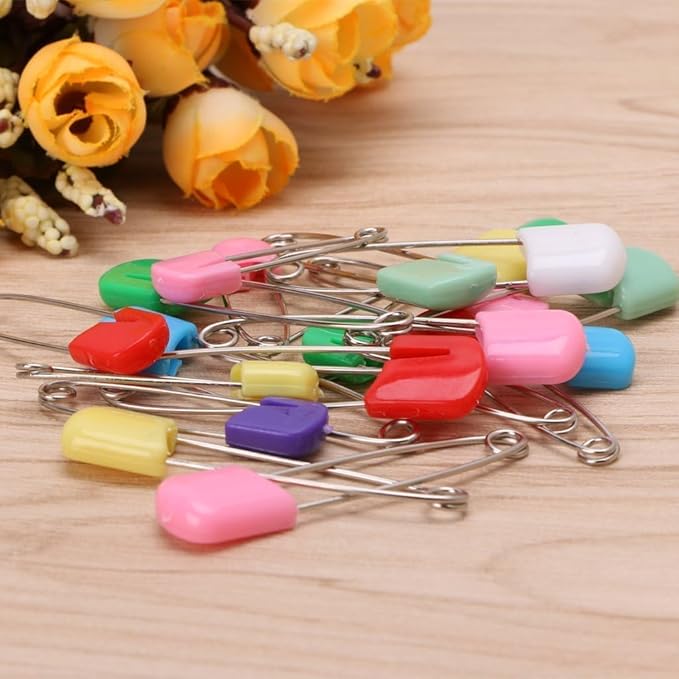 20 Pcs 2 Inch Baby Infant Child Cloth Nappy Diaper Pins Safety Locking Holder Colorful Safety Pins Heavy Duty, Diaper for Pins and Fasteners,Cloth Diapers and Accessories,Diaper Fasteners