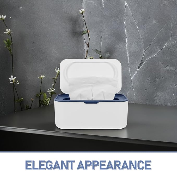 Wipes Dispenser Storage Box with Weighted Tray - Outdoor & Nursery Wet Wipe Holder, Trading Card Storage Box Size Tissue Container