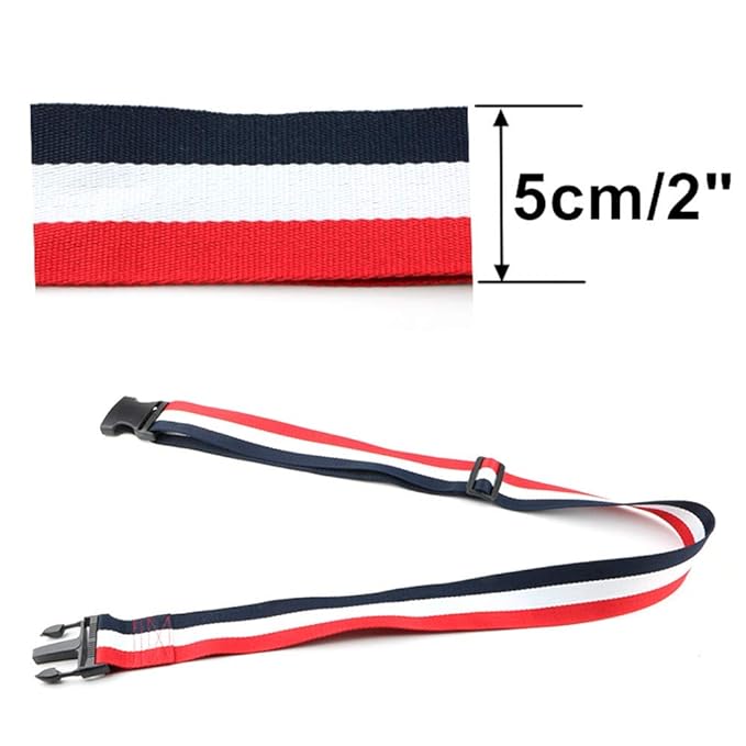 ZARPMA Baby Adjustable Safety Belt,Safety Harness for Child Kid Infant Safe Strap 5cm Width for Pushchair,HighChair,Child Chair,Stroller,Pram Buggy(Blue-White-Red)