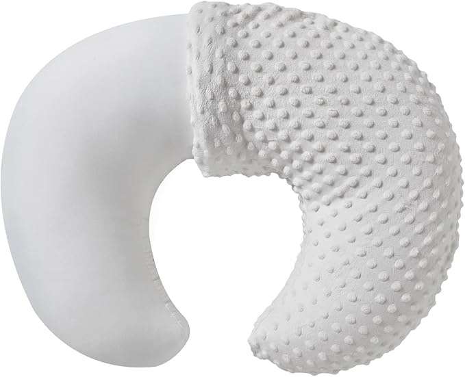 Pillowcase for Nursing Pillow and Positioner for Breastfeeding and Bottle Feeding, Propping Baby, Tummy Time, Baby Sitting Support, Awake-Time Support, Pillow Cover Only (White)