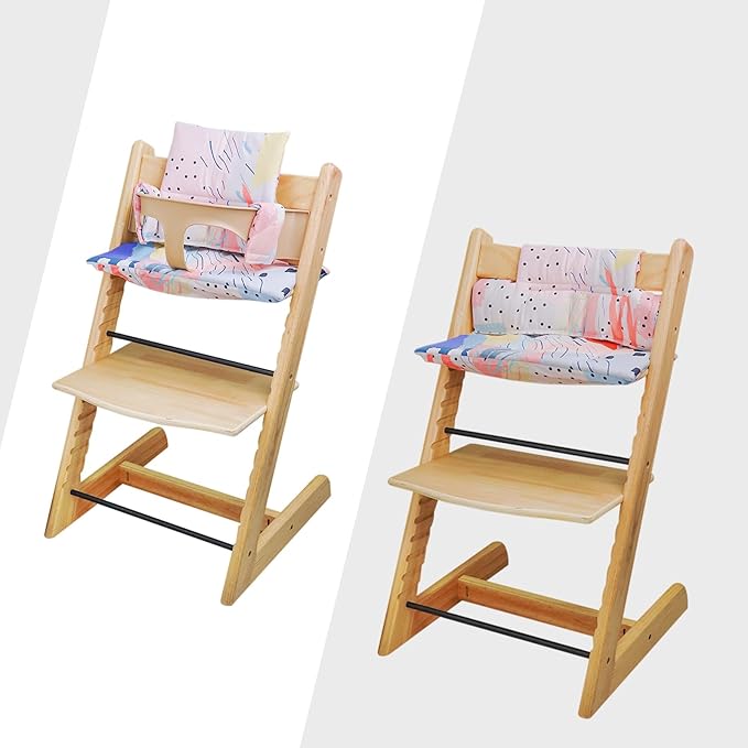 High Chair Cushion, Soft and Comfortable for Tripp Trapp High Chair Cushion, for Tripp Trapp Cushion Set Makes It Safer and More Comfortable for Baby to Sit On (Colorful Spots Pattern)