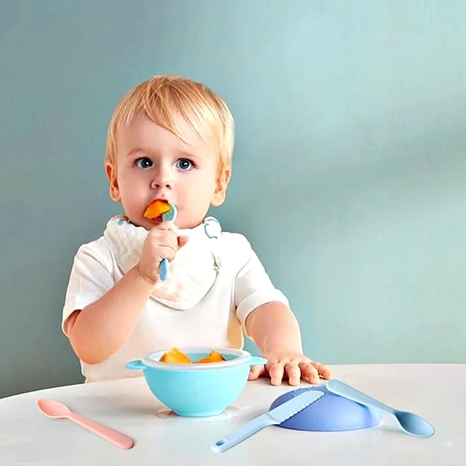 Kids Cutlery Set, 12pcs Plastic Utensils for Toddlers Real Cooking, Reusable Flatware Set with Nylon Serrated Knives, Fork and Spoon for Camping, Party, School Lunch Box (Macaron Colorful)