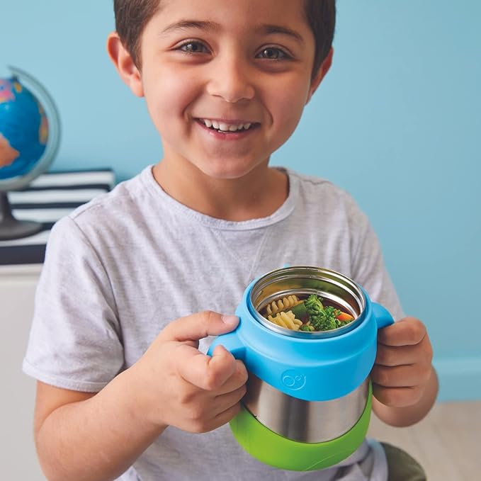 b.Box Insulated Food Jar with Spork for Toddlers | Easy Open Container for Toddlers | Stainless Steel, 5hrs + of Perfect temperatures | Dishwasher Safe, BPA Free (Passion Splash, 11 oz)