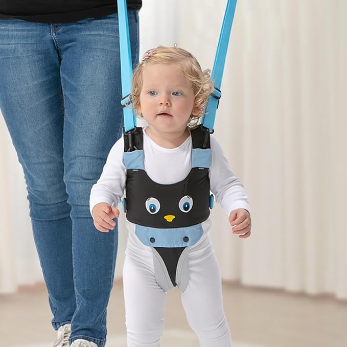Surakey Baby Walking Harness - Handheld Kids Walker Helper - Toddler Walker Harness Adjustable Assistant Belt - Help Infant Learning Walk Support Assist Trainer Tool for 7-24 Month Old (Black)