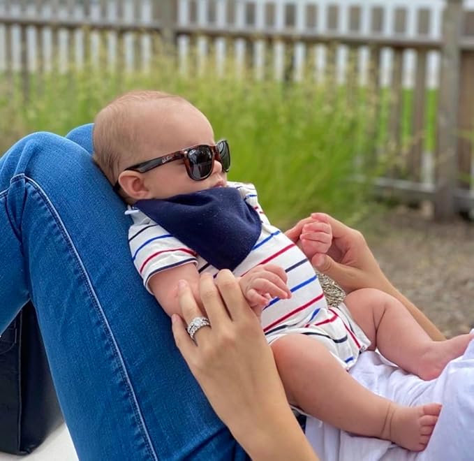 DiaperSquad's 100% Organic Cotton Baby Drool Bibs, Super Absorbent & Adjustable Baby Bibs for Drooling and Teething