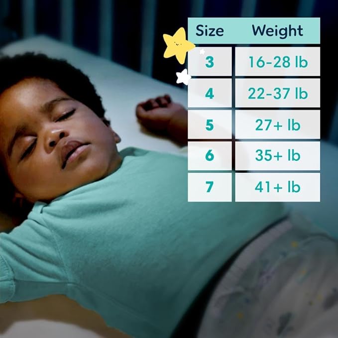 Pampers ZZZ Overnight Diapers, Size 6 (35+ lbs), 42 Count, Nighttime Protection Disposable Baby Diaper, Night Time Leak and Skin Protection
