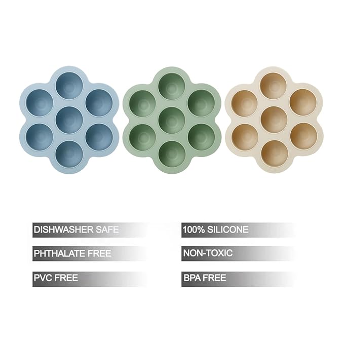 PandaEar 5 Pack Baby Food Freezer Tray & 3 Pack Baby Feeder Pacifier