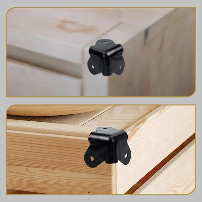 Metal Speaker Corner Protectors 1.77X1.57X1.57In Practical Speaker Cabinet Corner Guards with Screws Anti-Collision Edge Protection for Furniture and DIY Stage Boxes