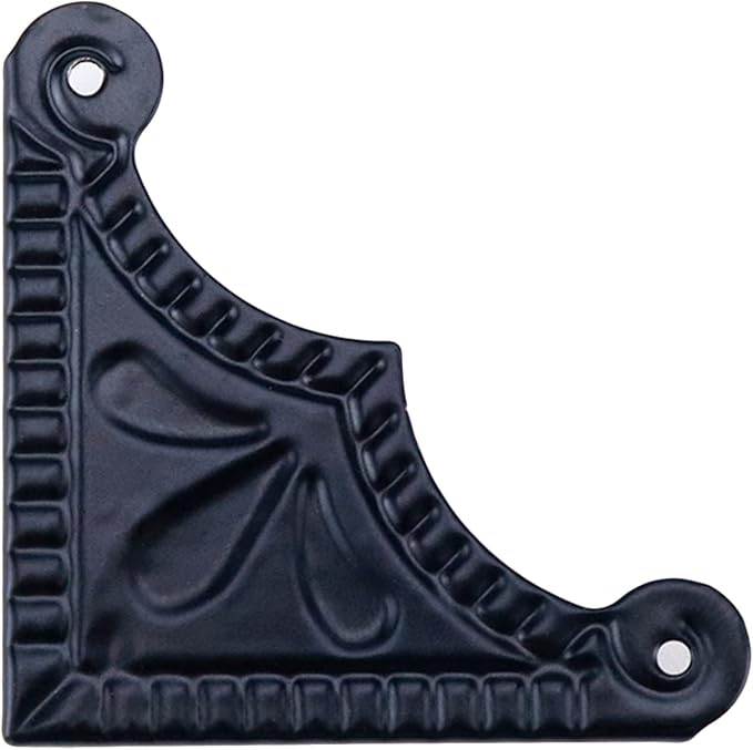 T Tulead Iron Box Corner Protectors Edge Safety Guard Furniture Edge Guard Cover 1.54"×1.54"×0.31" Deocrative Antique Edge Protectors Pack of 30 with Nails