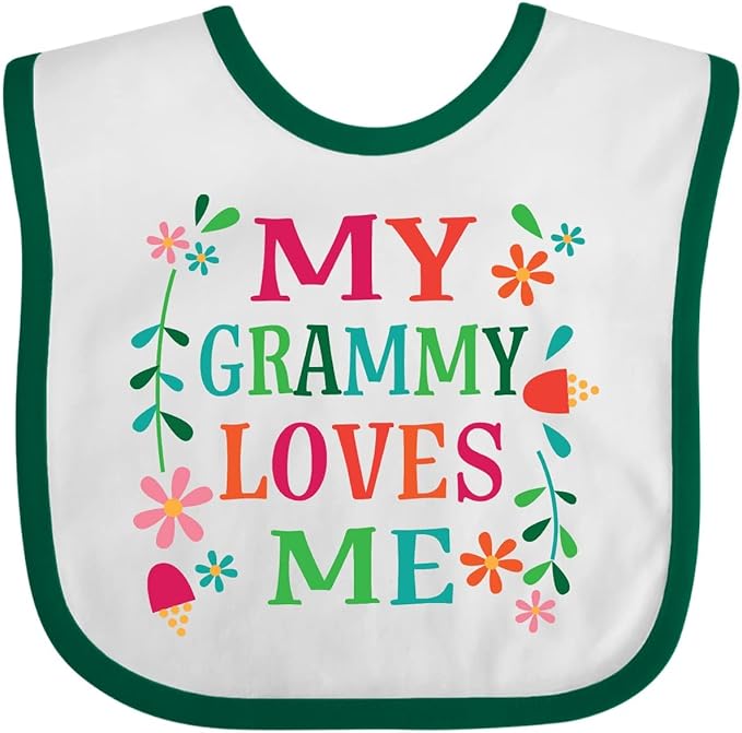 inktastic My Grammy Loves Me Girls Apparel Baby Bib