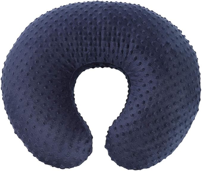 Minky Nursing Pillow Cover Breast Feeding Pillow Cover Slipcover U Shape for Baby Boy Girl,Cover Only(Navyblue)