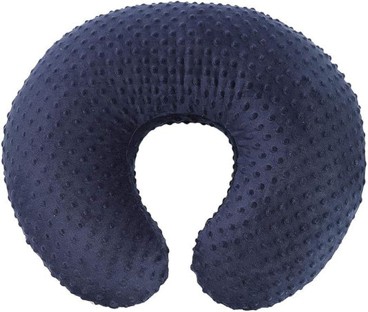 Minky Nursing Pillow Cover Breast Feeding Pillow Cover Slipcover U Shape for Baby Boy Girl,Cover Only(Navyblue)