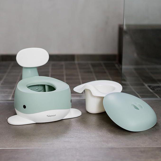 Kindsgut Whale Potty Training Toilet – Ergonomic Toddler Potty for Boys & Girls, Designed in Germany, Non-Slip & Easy Clean, Aquamarine
