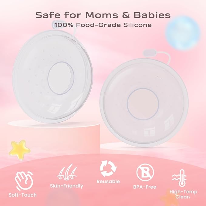 Milk Collectors for Breastfeeding Breast Milk Collector Milk Catcher for Breastfeeding BPA-Free Post Partum Essentials Breast Feeding Essentials (1oz/30ml, 2 Counts)