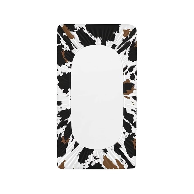 Wild Cowhide Print Baby Changing Pad Cover Nursery Diaper Changing Table Pad Mat Sheet for Boys Girls-16x32 Inch
