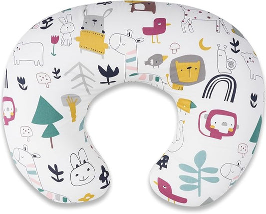 Nursing Pillow, Ergonomic C-Shape for Breastfeeding & Bottle Feeding, Standard Size Breathable with Washable Cover, Hypoallergenic,Tummy Time & Sitting Support