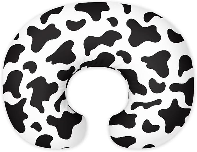 Cow Print Nursing Pillow Cases 1 Pack for Breastfeeding Pillow Nursing Covers Pillow Slipcover Pillowcase Soft Fabric Fits Snug On Infant Feeding Cushion Cover Pillow Not Included