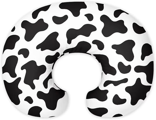 Cow Print Nursing Pillow Cases 1 Pack for Breastfeeding Pillow Nursing Covers Pillow Slipcover Pillowcase Soft Fabric Fits Snug On Infant Feeding Cushion Cover Pillow Not Included