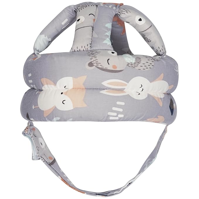 Baby Head Protector Baby Helmet for Crawling Walking, No Bumps Safety Head Adjustable Protective Cap for Walking, Playing (Fox)