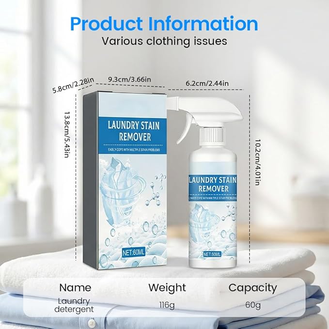 Clothing Emulsifier Stain Remover,2026 NEW Fly Clothing Emulsifier,Deep Stain Remover For Clothes,Stain Remover For Clothes Laundry,Active Enzyme Laundry For Clothes (2PCS)