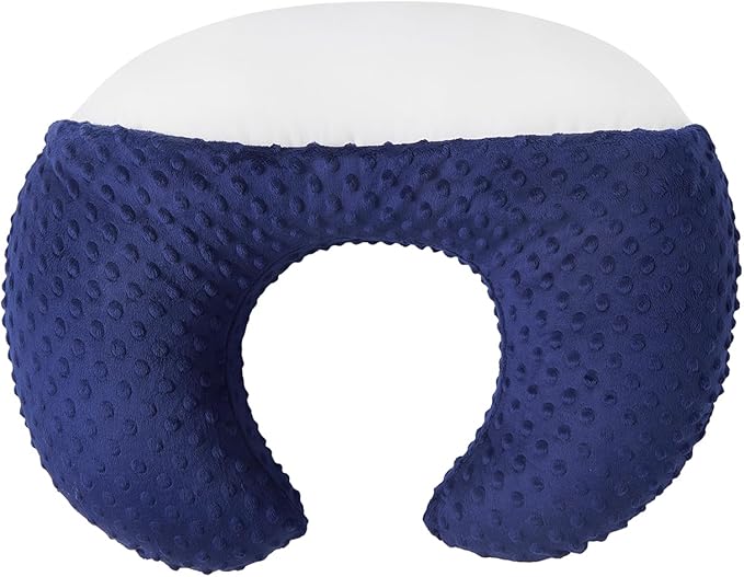 Nursing Pillow for Breastfeeding and Bottle Feeding More Support for Mom and Baby,Soft Newborn Nursing Baby Pillow， Machine Washable (Dark Blue)